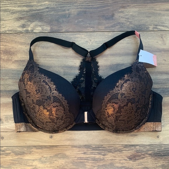 Cacique Black and Bronze Lace Bra - Picture 1 of 4